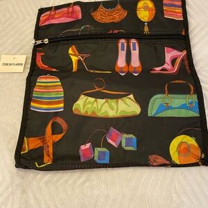 Stylish Black Mini Bag with Fashion Print